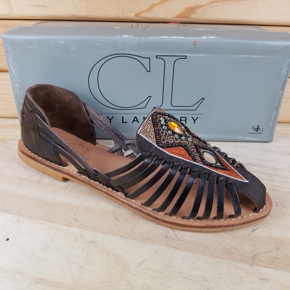 Chinese Laundry Black and Brown Sandals